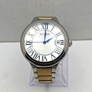 Womens SO & CO New York Madison Date Watch 5052B Mineral Crystal New Battery